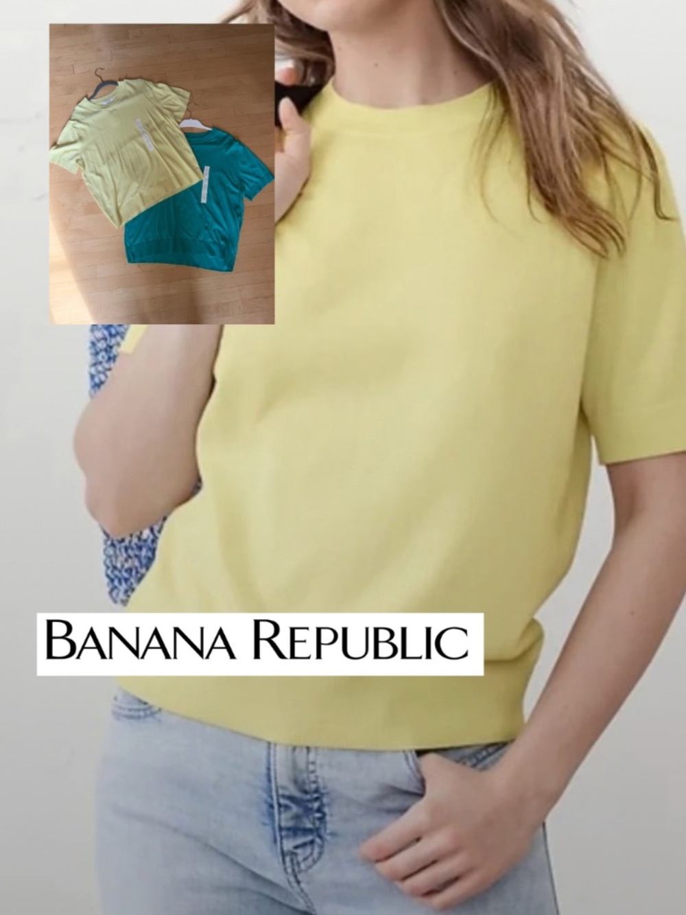 NEW Banana Republic 2 Forever short sleeve crew tops,XL, GP1606